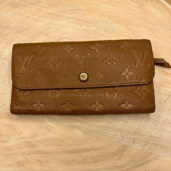 Louis Vuitton Handbags - 9708 Louis Vuitton Empreinte Leather Havane Virtuose Trifold Wallet